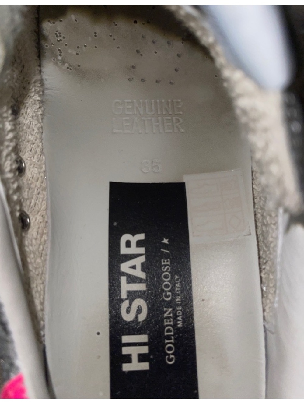 Golden Goose Silver and Pink Glitter Sneakers - Picture 2 of 4